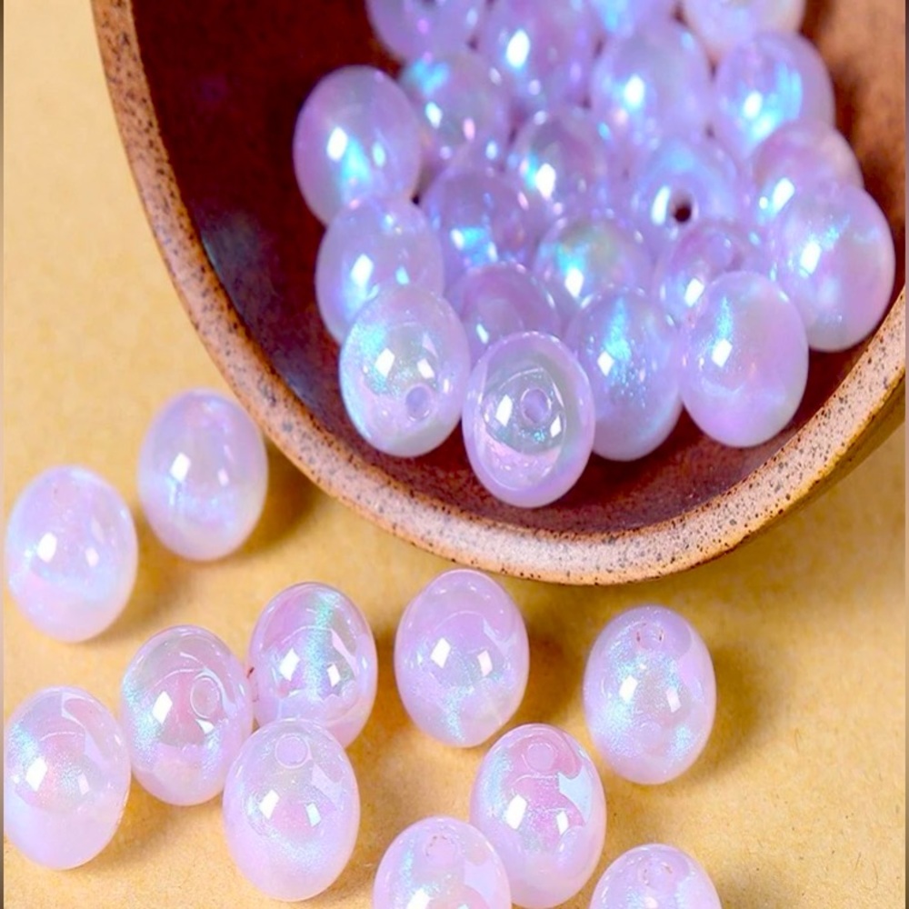 💎$1💎Mauve Purple Iridescent Beads 10 Pack🎉